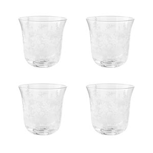 Set Of 4 Pioneer Woman Daisy 12oz Drinking Glasses.